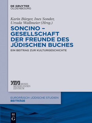 cover image of Soncino – Gesellschaft der Freunde des jüdischen Buches